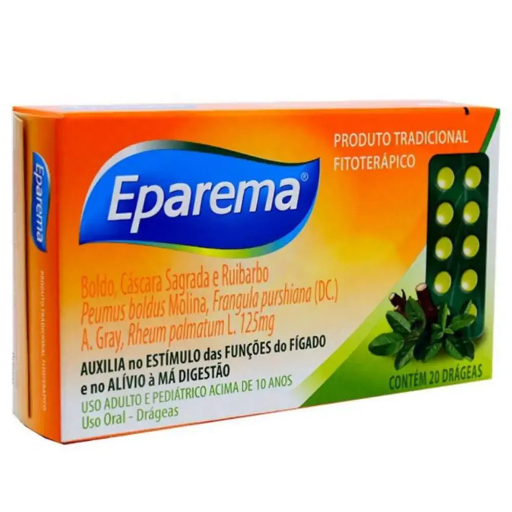 Tratamento Digestivo Eparema Caixa 20 Drágeas Porta Blister