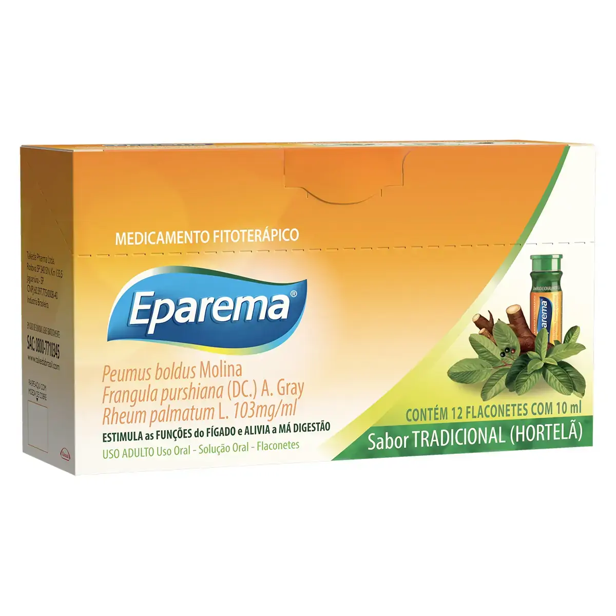 Tratamento Digestivo Tradicional Eparema Caixa 12 Flaconetes 10ml Cada
