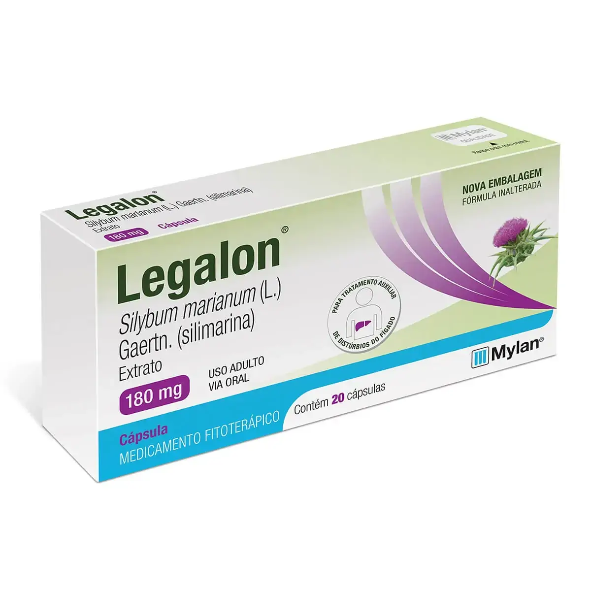 Legalon 180mg Takeda Caixa 20 Cápsulas
