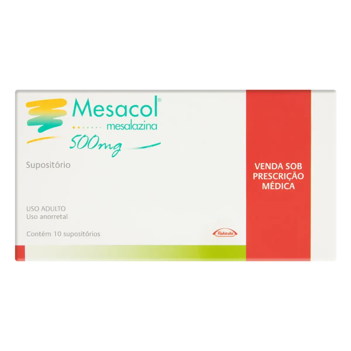 Mesacol 500mg Takeda 10 Supositórios