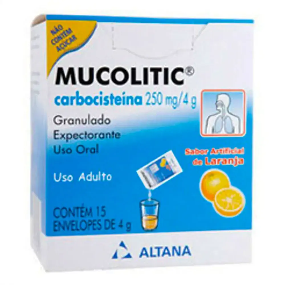 Mucolitic 250mg 15unidade Nycomed
