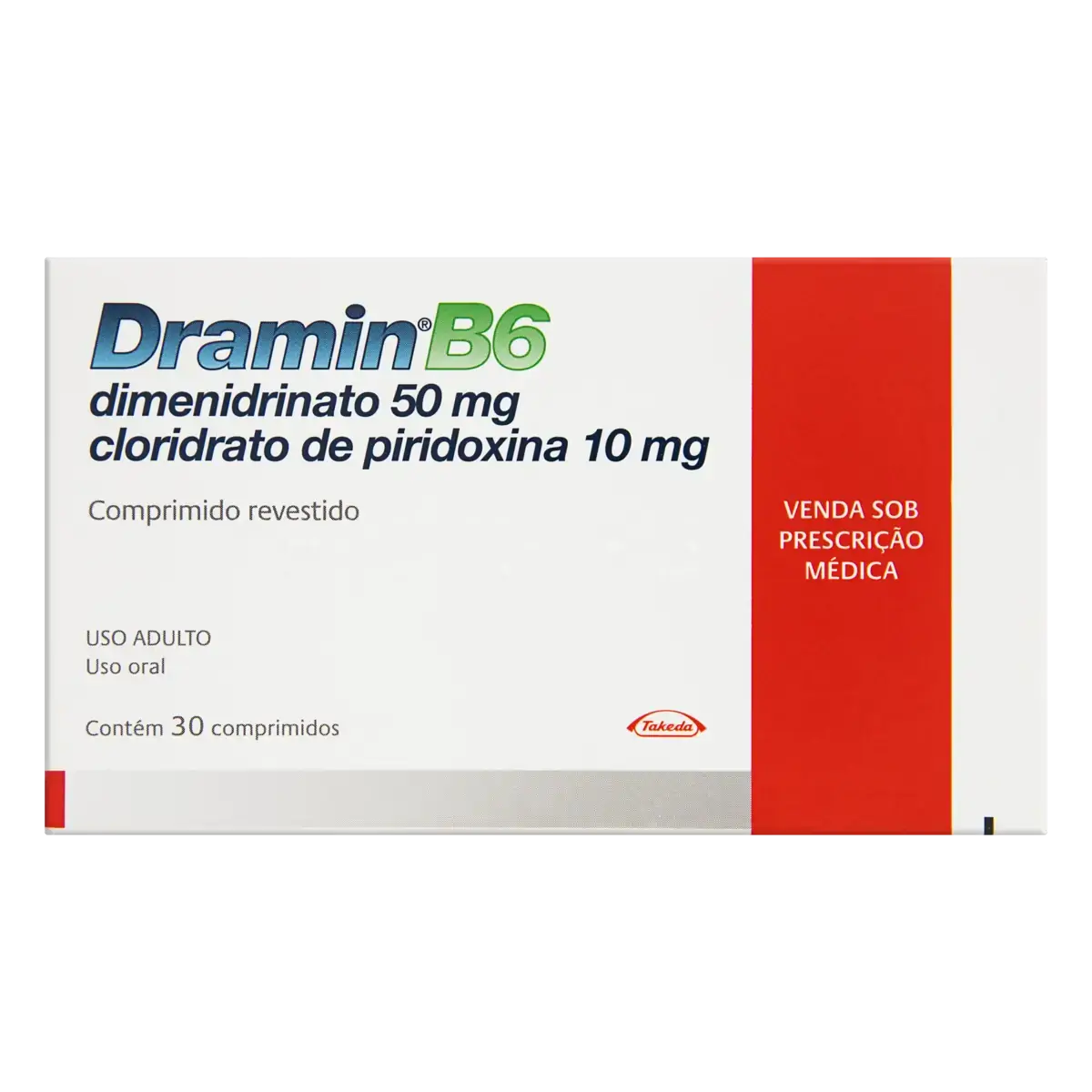 Dramin B6 Takeda Caixa 30 Comprimidos Revestidos