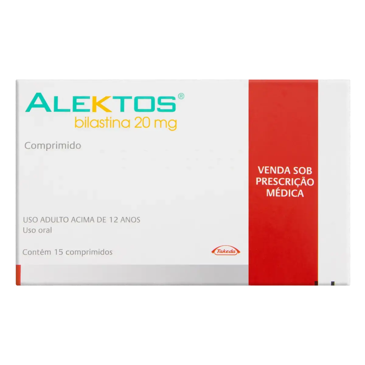 Alektos 20mg Takeda Caixa 15 Comprimidos