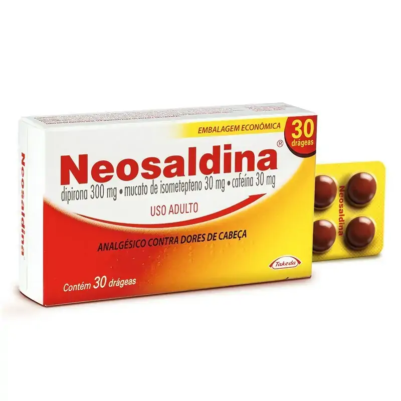 Neosaldina Takeda Caixa 30 Drágeas Embalagem Econômica