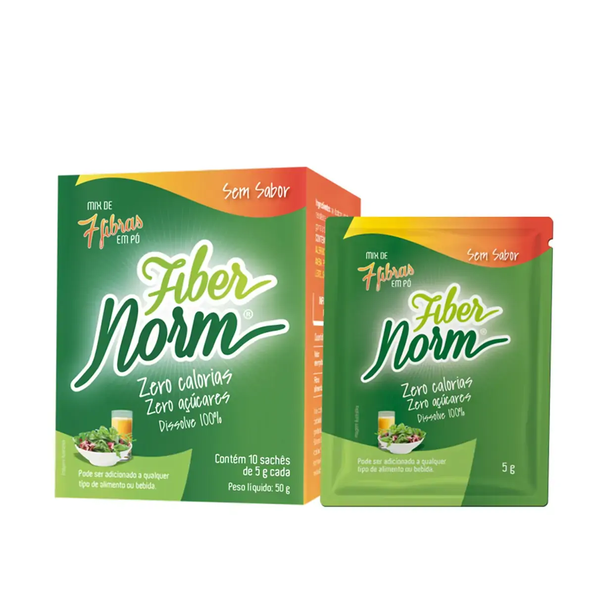 Fiber Norm Sem Sabor Zero Açúcar Takeda Caixa 50g 10 Unidades