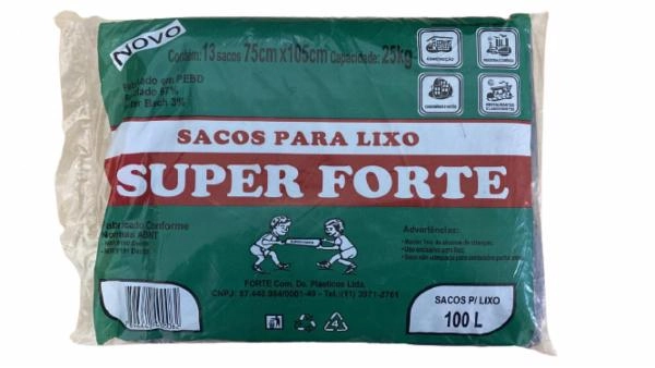 Saco P/lixo Super Forte 100 Lts 1 Kg