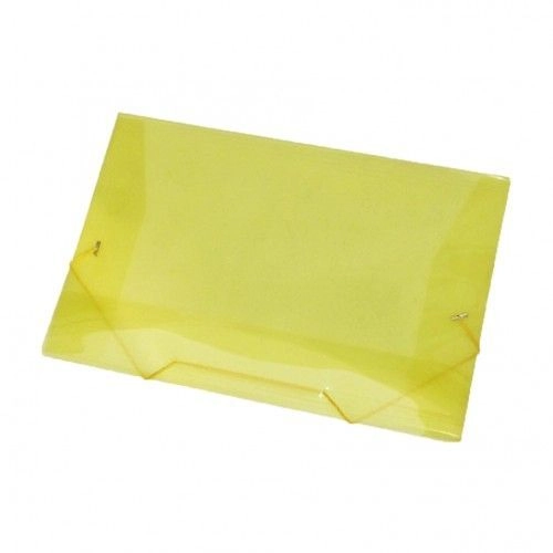 Pasta Pp Elastico Oficio Amarela Und Polibras