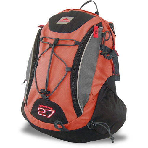 Mochila 27 Litros Crampon Vermelho Com Cinza Trilhas Rumos