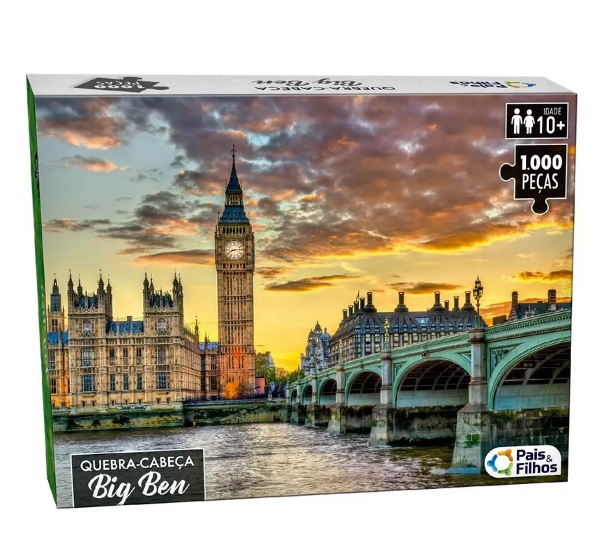 Quebra Cabeca Big Ben 1000 Pecas Premium 10757 Pais E Filhos