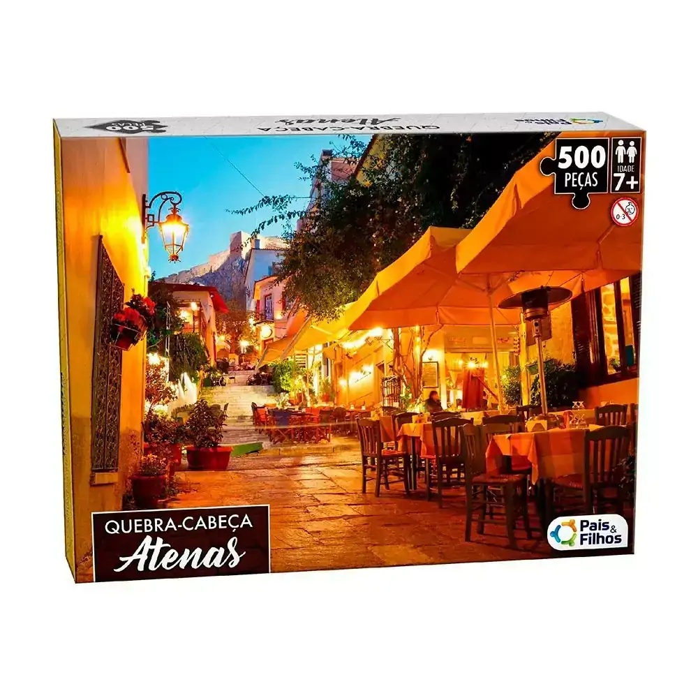 Quebra Cabeça Atenas 500 Peças Puzzle Premium, Enquadre 37x54 Cm, Pais & Filhos, + 7 Anos - 146884