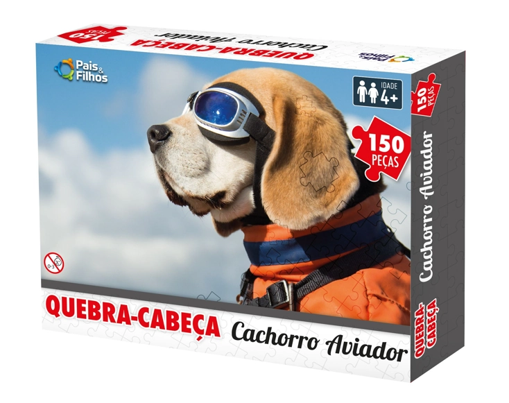 Quebra Cab. 150pca Cachorro Aviador