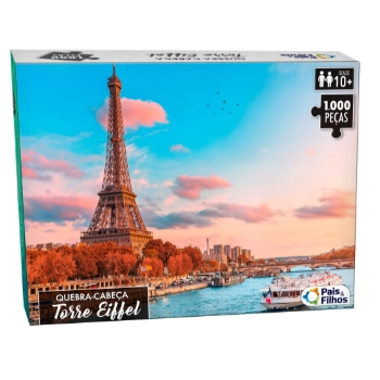 Quebra-Cabeça 1000 Peças Torre Eiffel Pais e Filhos