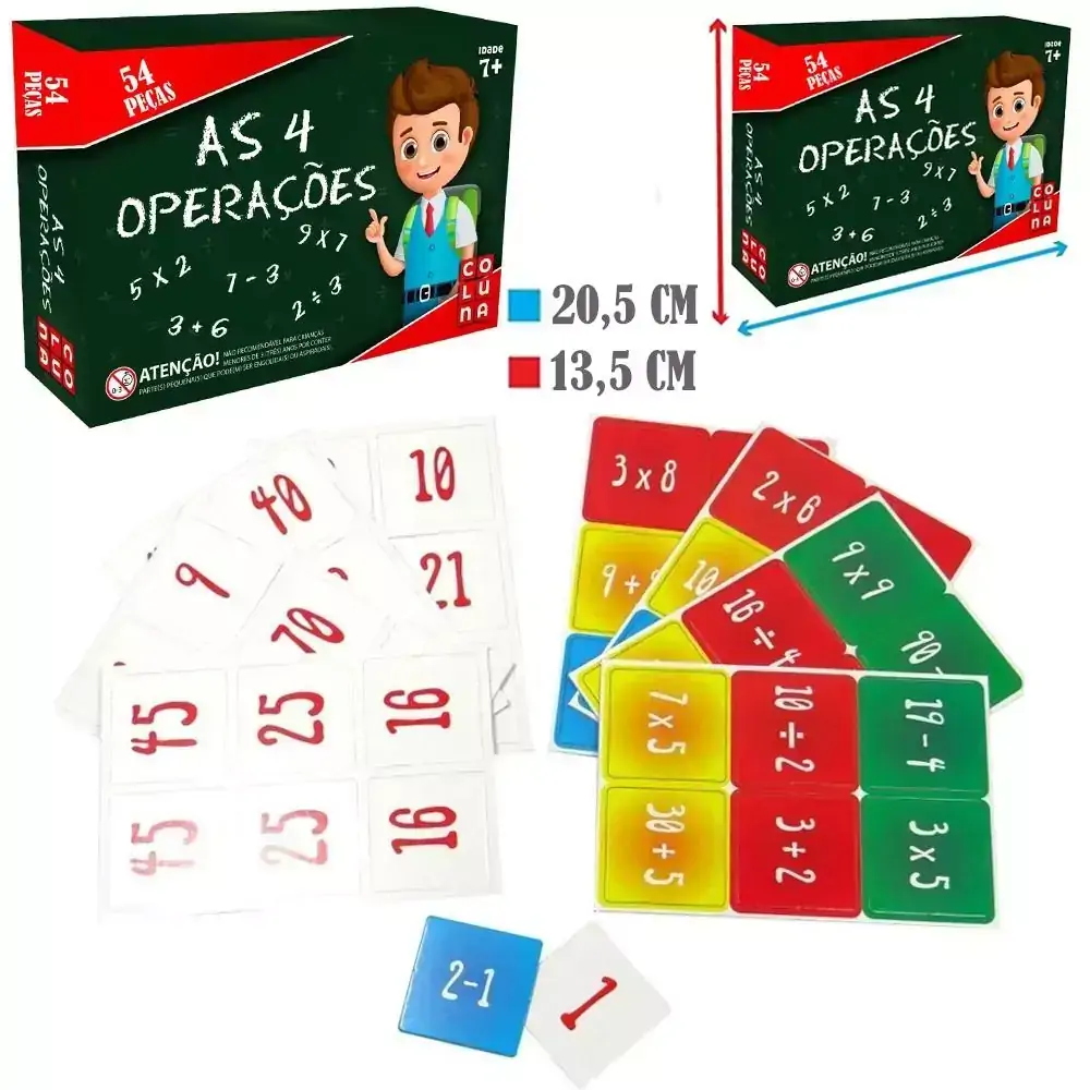 Jogo 4 Operações Matematicas Educativo Infantil Brinquedo