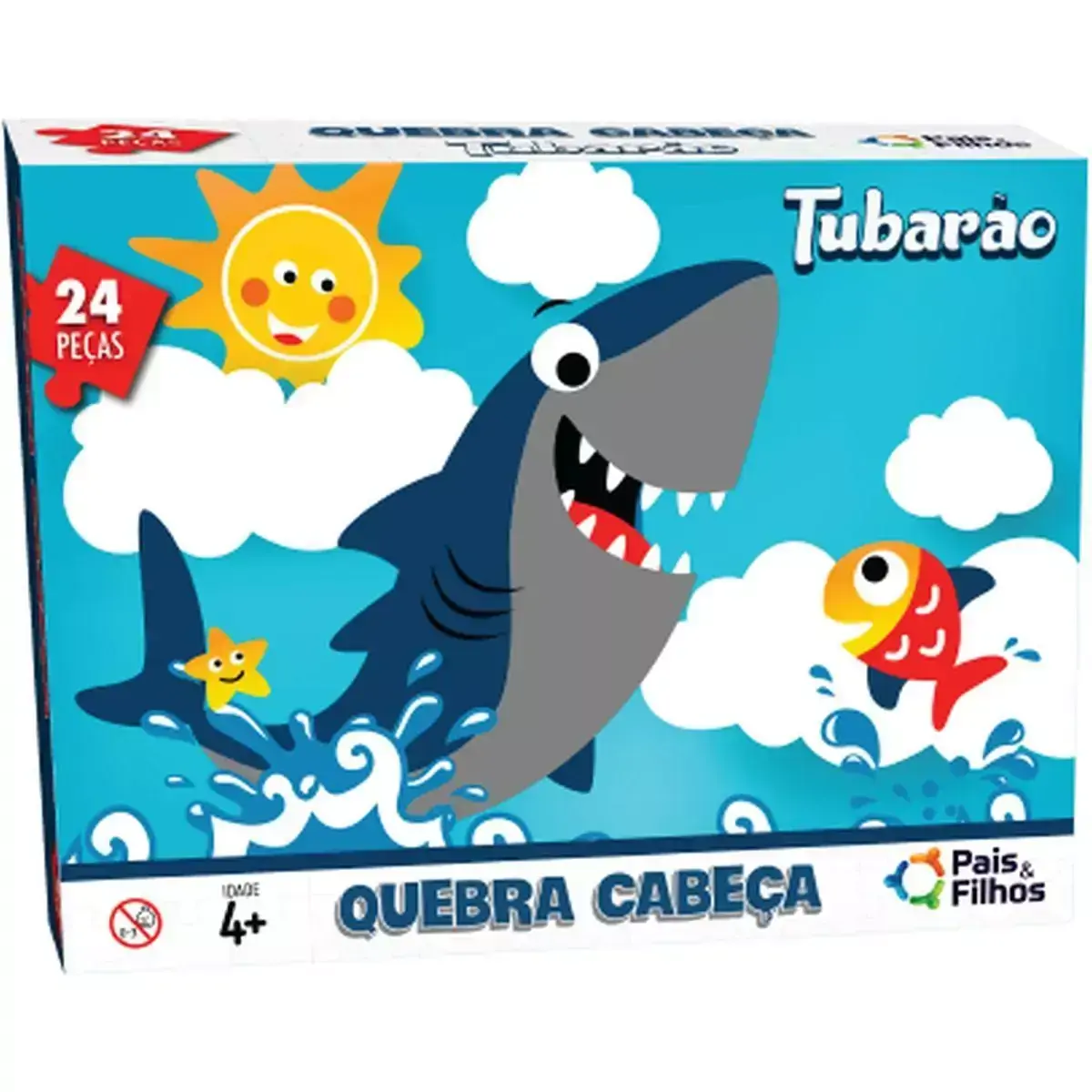 QUEBRA-CABECA Cartonado Tubarao 24 Pecas