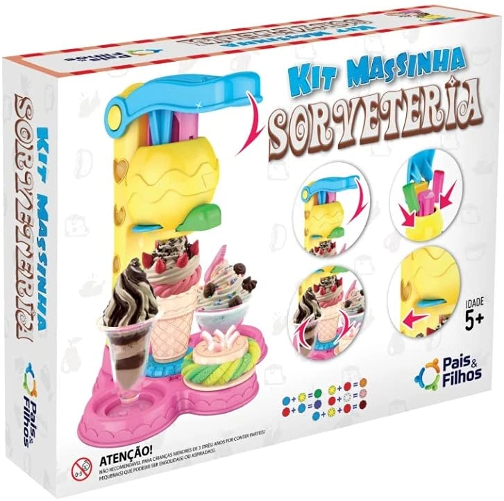 Kit Massinha Sorveteria - Pais e Filhos