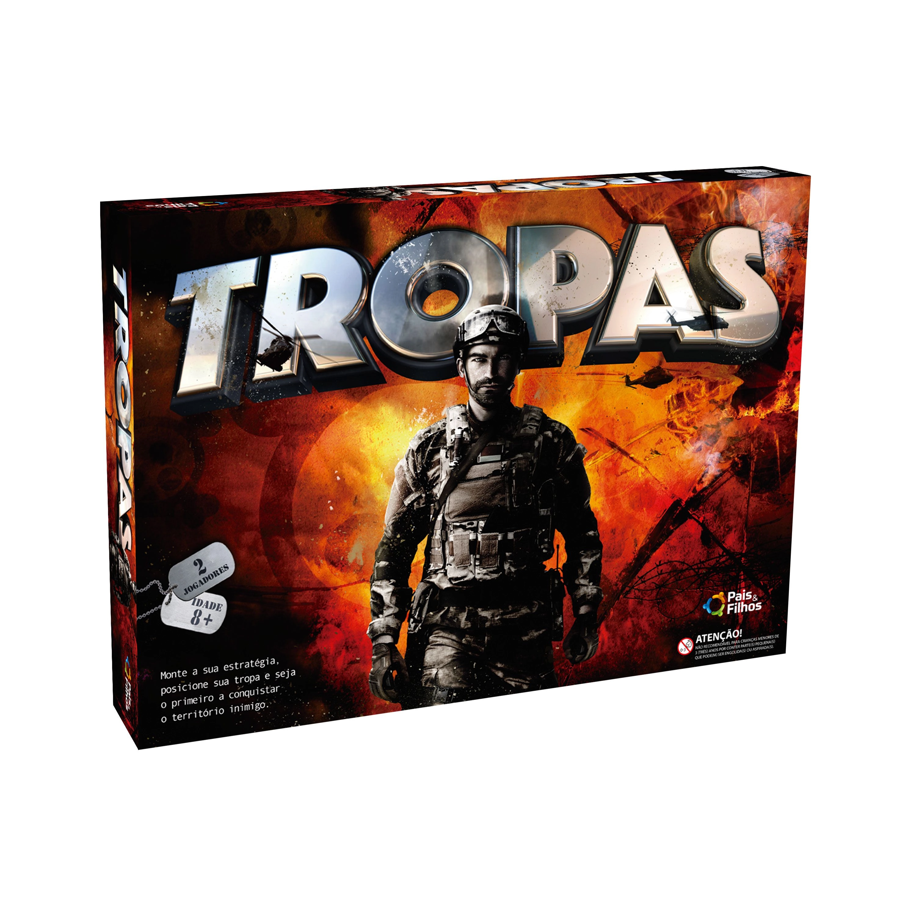 Jogo De Tabuleiro Tropas Top Line, Pais E Filhos, 2164, Multicor