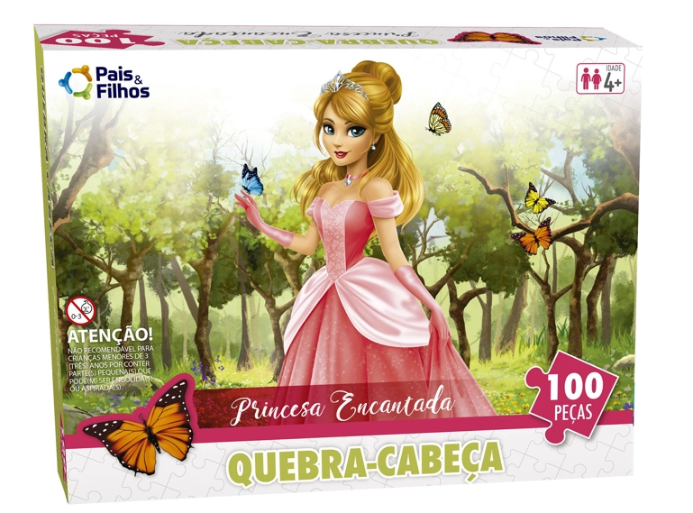 Brinquedo Quebra Cabeca Princesa Enc. 100pcs