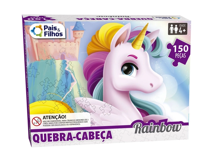 QUEBRA-CABECA Cartonado Unicornio Rainbow 150 Pecas