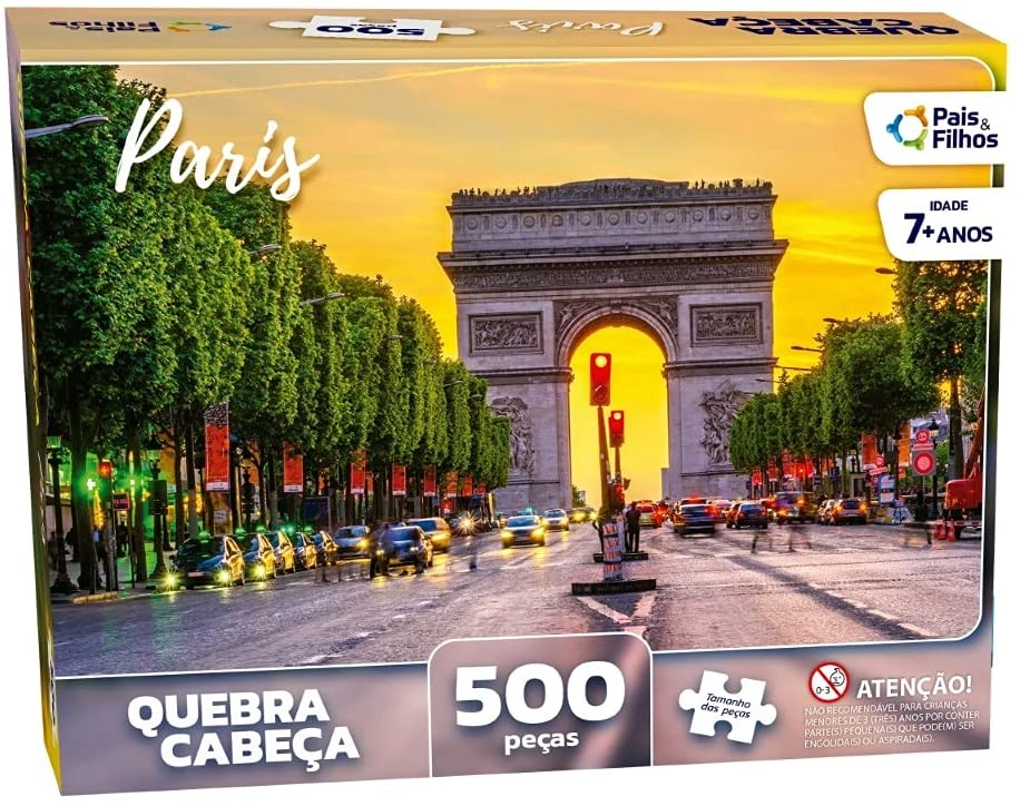 Quebra Cabeça 500 Peças Arco do Triunfo - Paris - Pais e Filhos