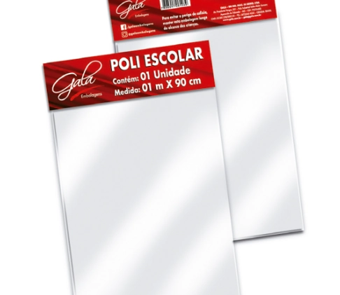 Kit Poli Escolar Transparente 1un 90x100cm 6103 Gala