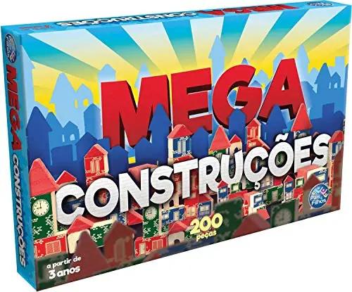 Brinquedo Para Montar Mega Construções 200 Peças Pais E Filhos