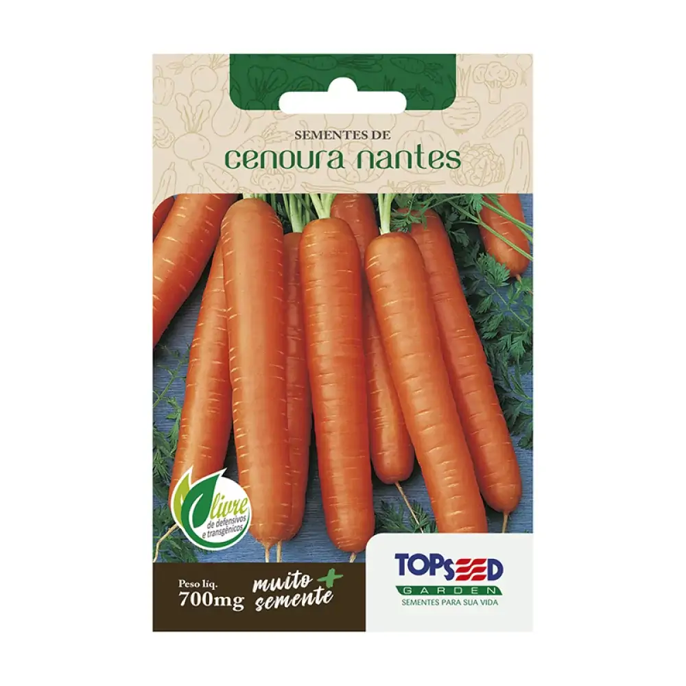 Semente Tops 2.5g Cenoura Nantes