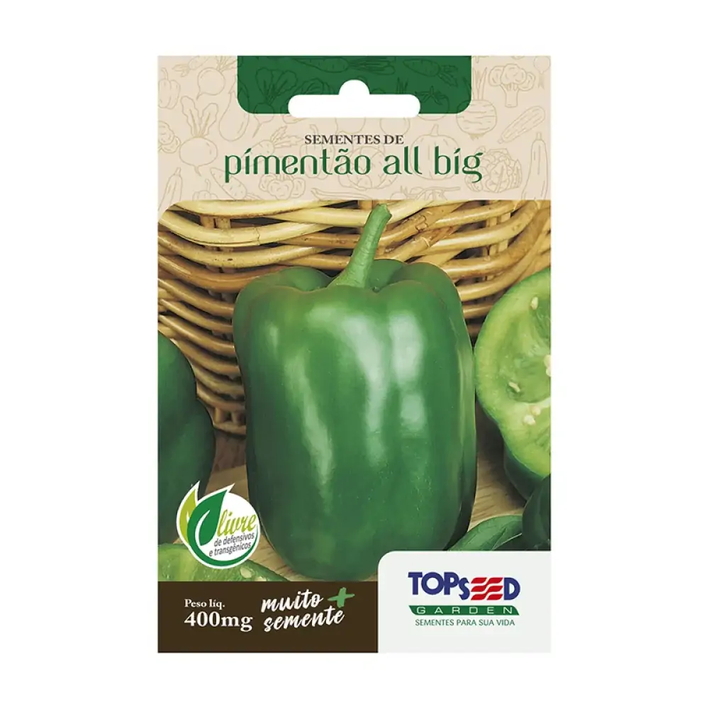 Semente Pimentao S Cruz Topseed 400mg