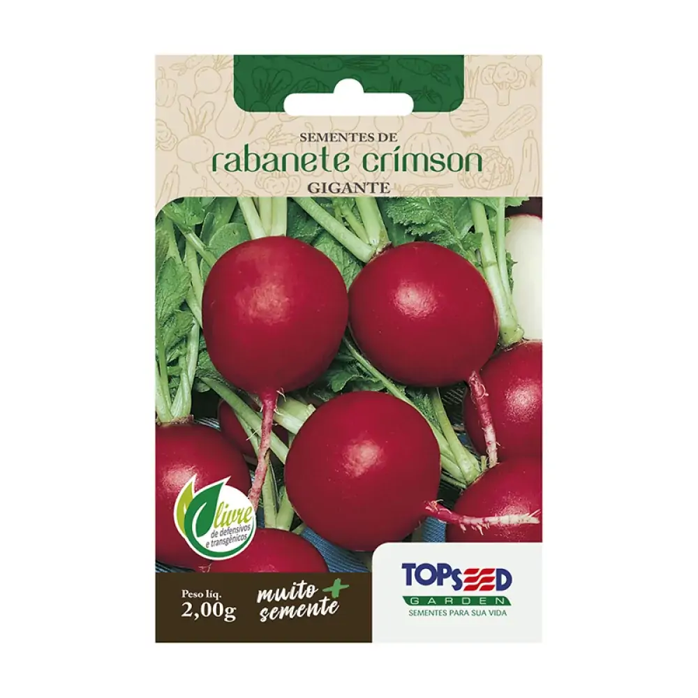 Sem Top Seed Rabanete Giga Vermelho Unidade