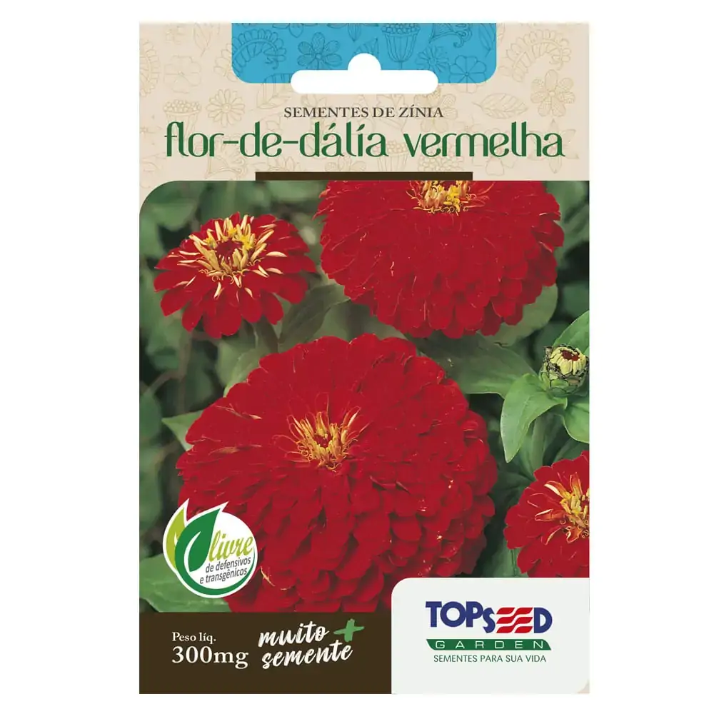 Semente Topseed Flores Zinia Dalia