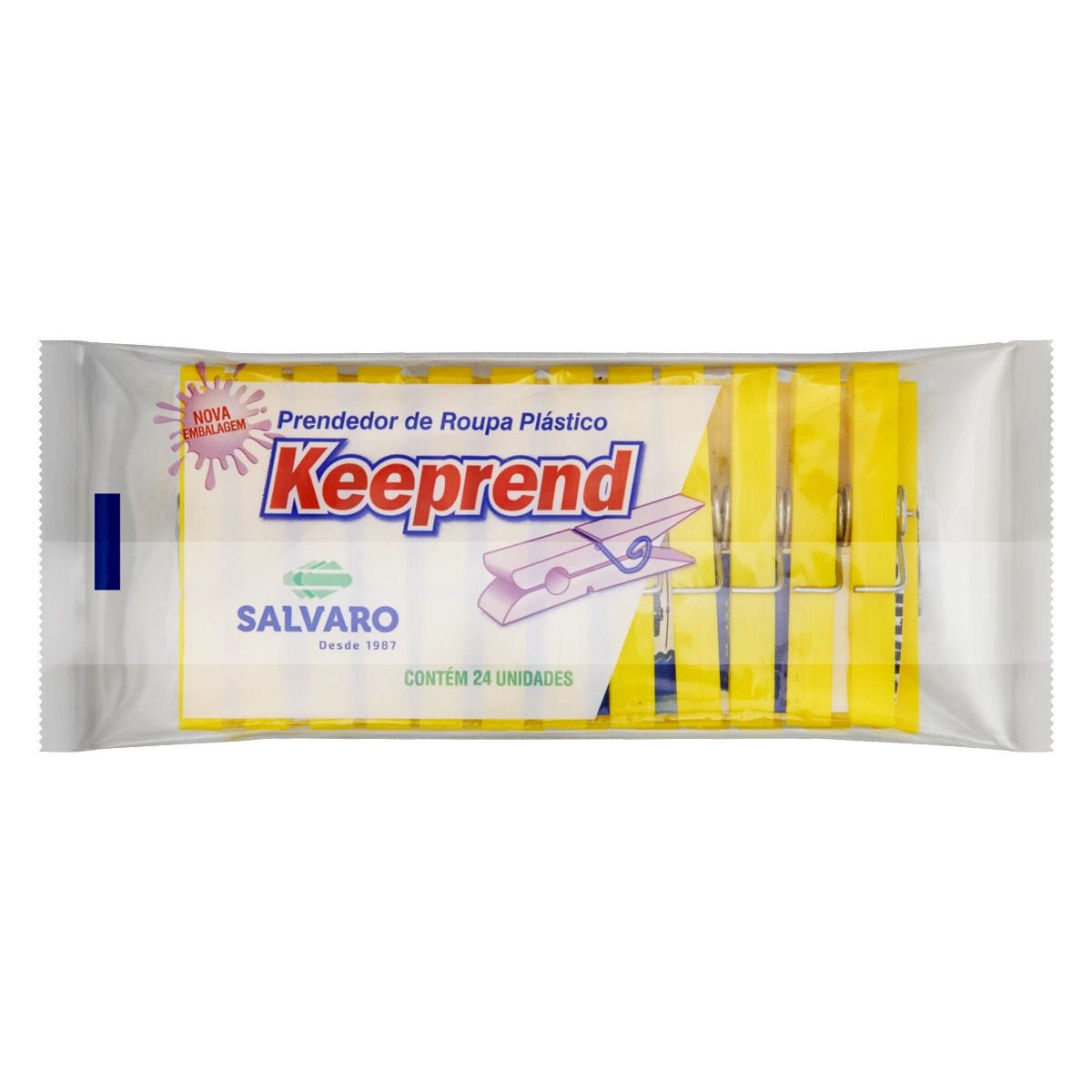 Prendedor De Roupa Plástico Keeprend 24 Unidades