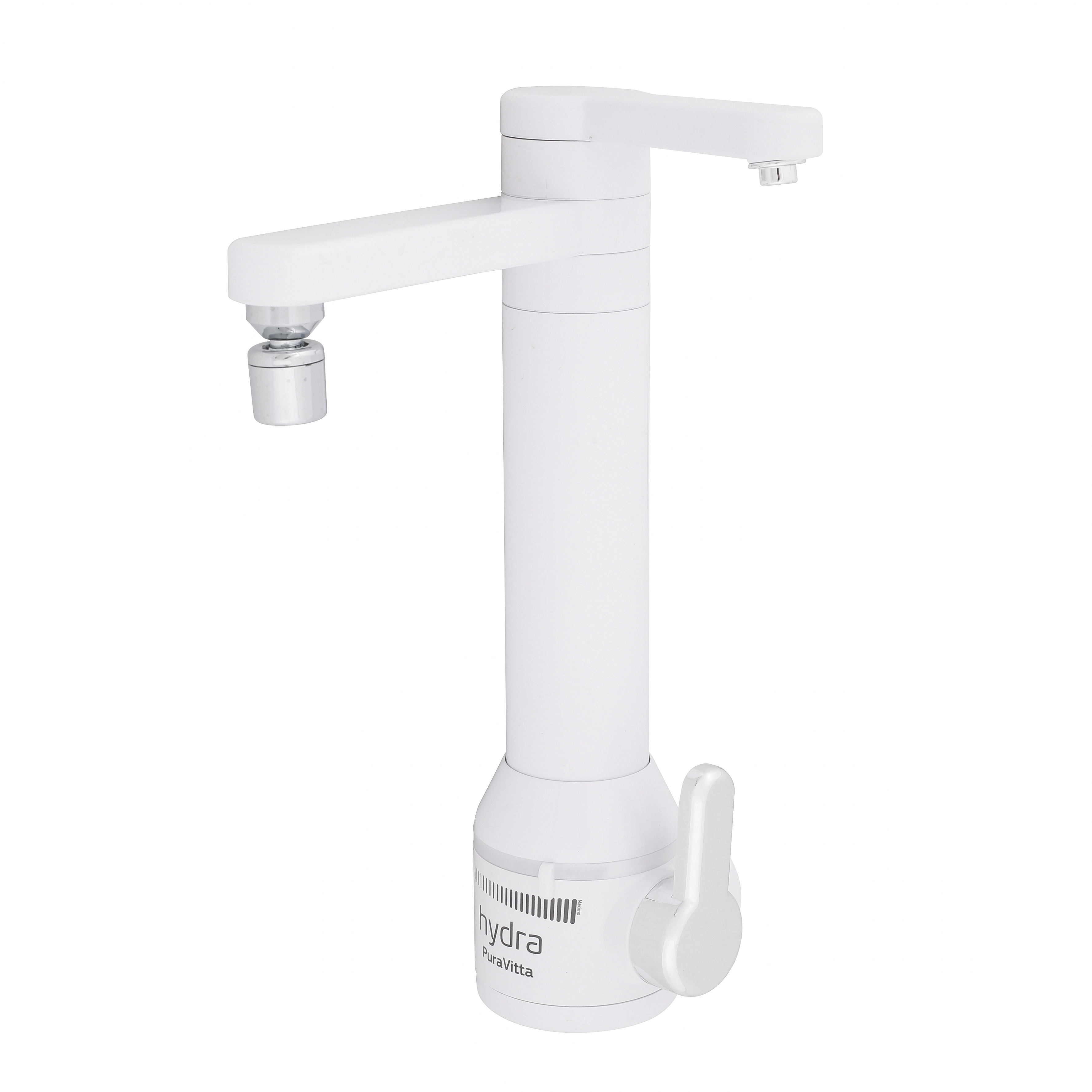 Torneira Elétrica com Filtro de Parede para Cozinha com Bica Alta Branca 127V (110V) Puravitta Hydra