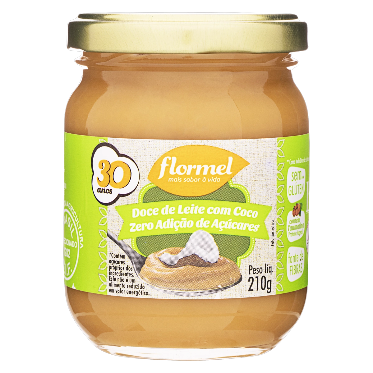 Doce de leite com coco zero Flormel 210g