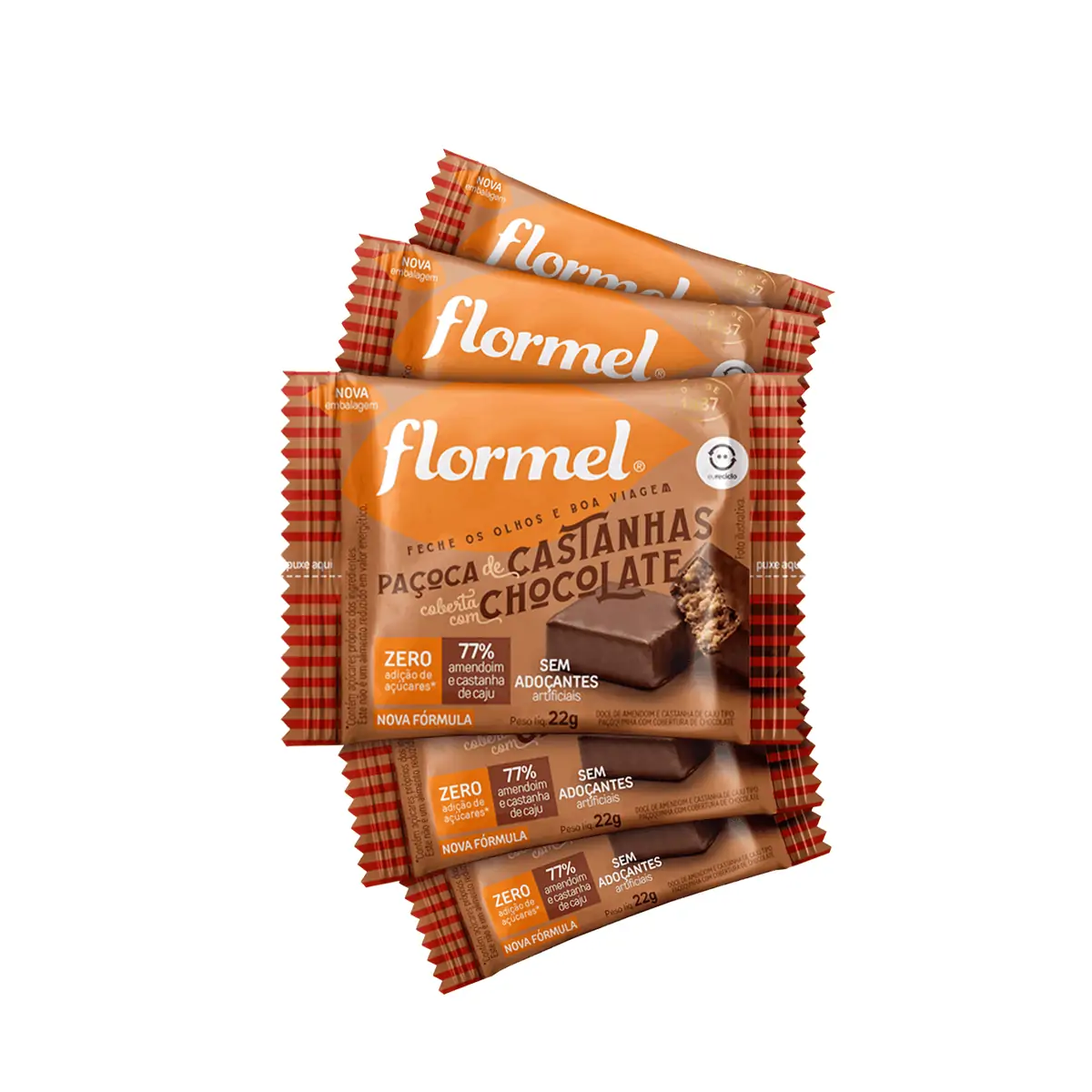 Paçoca de Castanhas Zero  FLORMEL 22G
