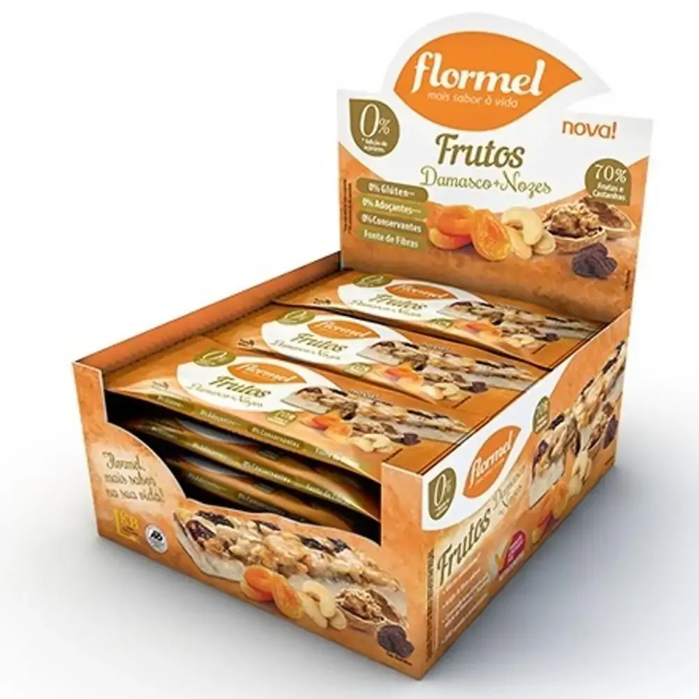Frutos Zero 600g Damasco Nozes Flormel