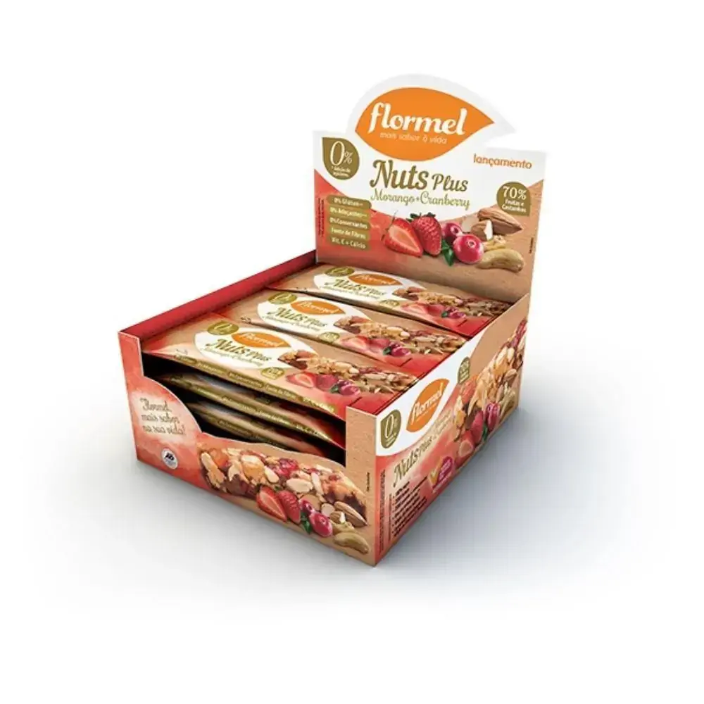 Barra Nuts Morango Cranberry Zero 15x27g