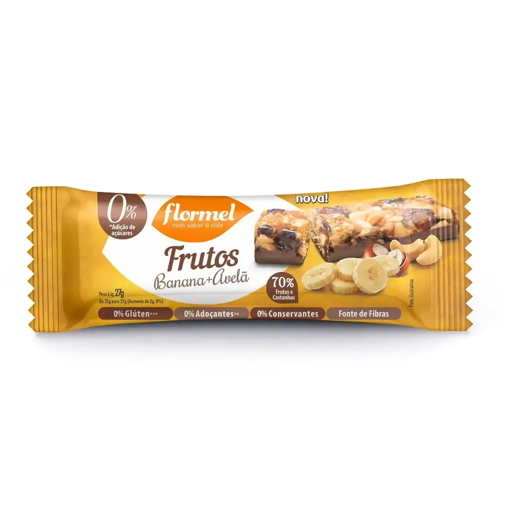 FLORMEL FRUTOS BANANA AVELA 27G