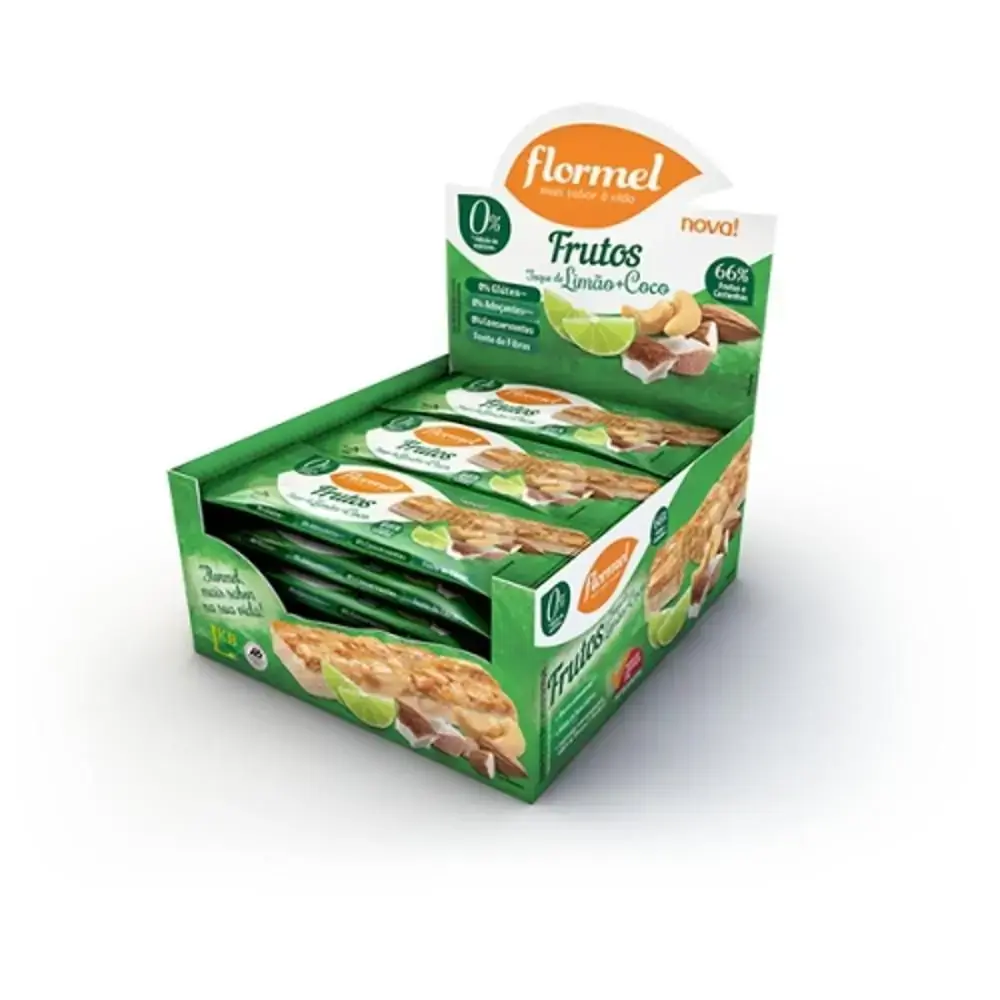 Barra Toque De Limão E Coco Zero Açúcar E Glúten Flormel