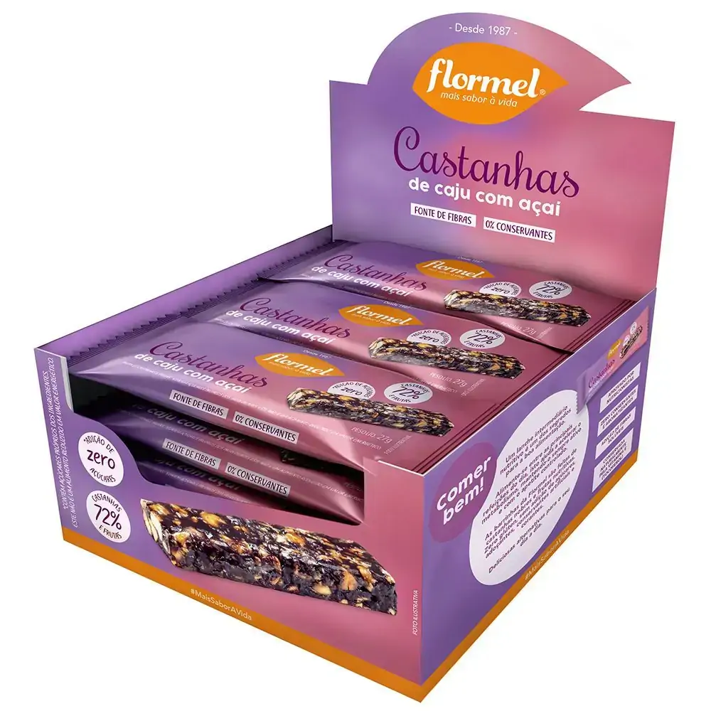 Barra Castanha Acai Caju Zero 15x27g