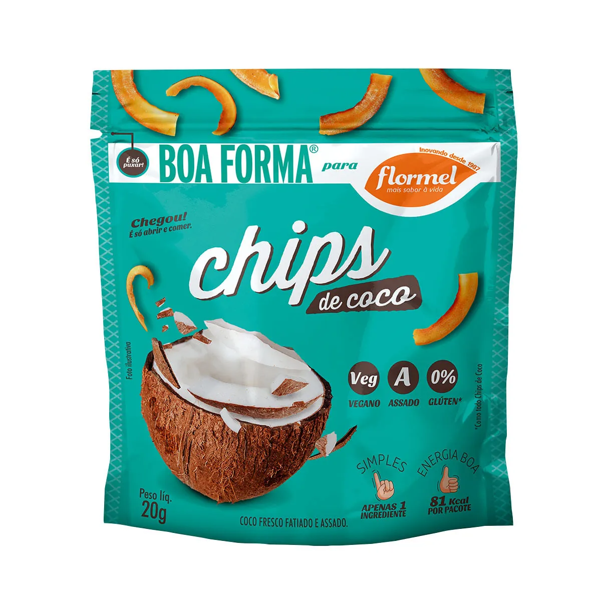 Chips De Coco Flormel Pouch 20g