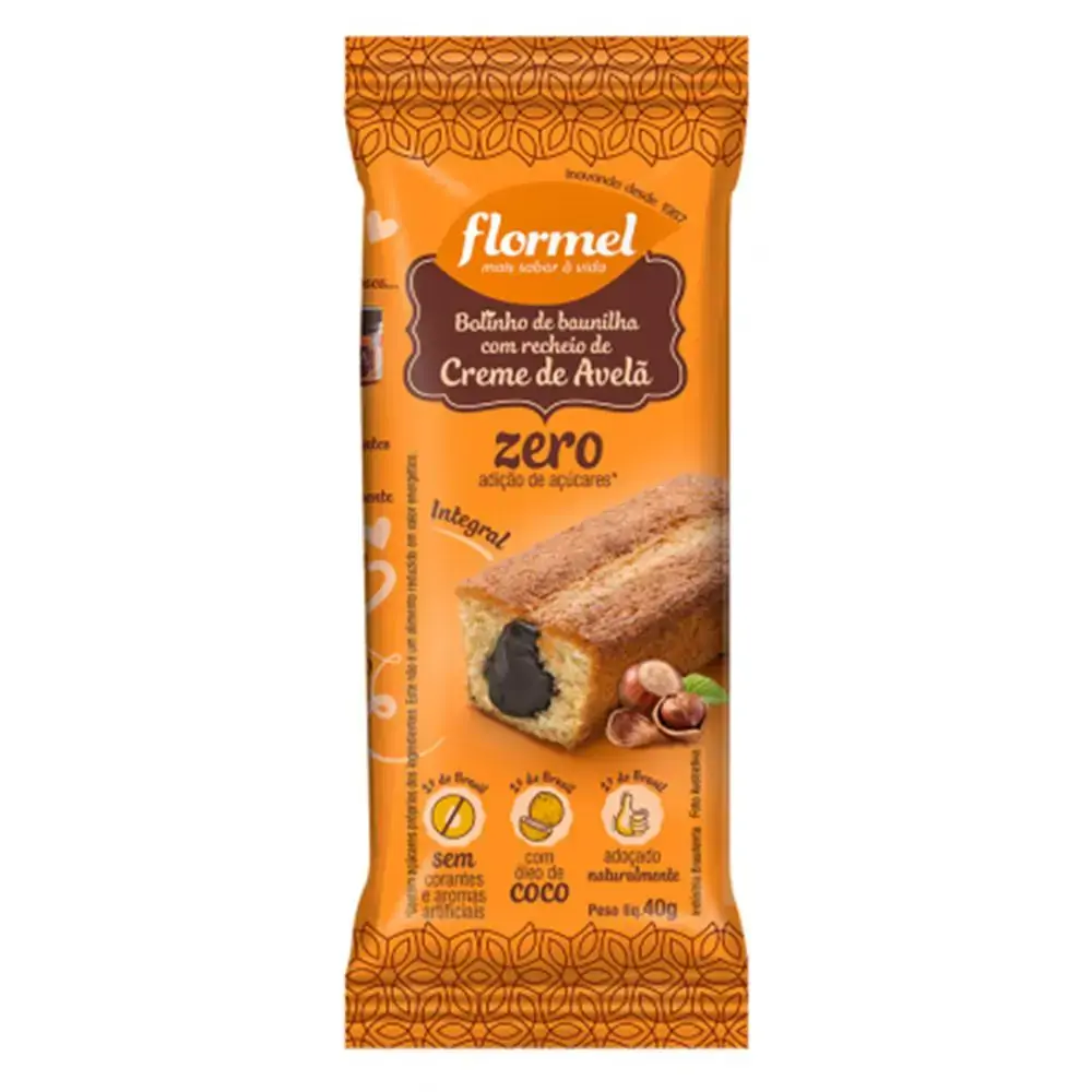 Bolinho Flormel Baun/avela Zero 40g