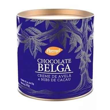 Bombom Flor Mel Choc Belga Nibs Cacau 150gr