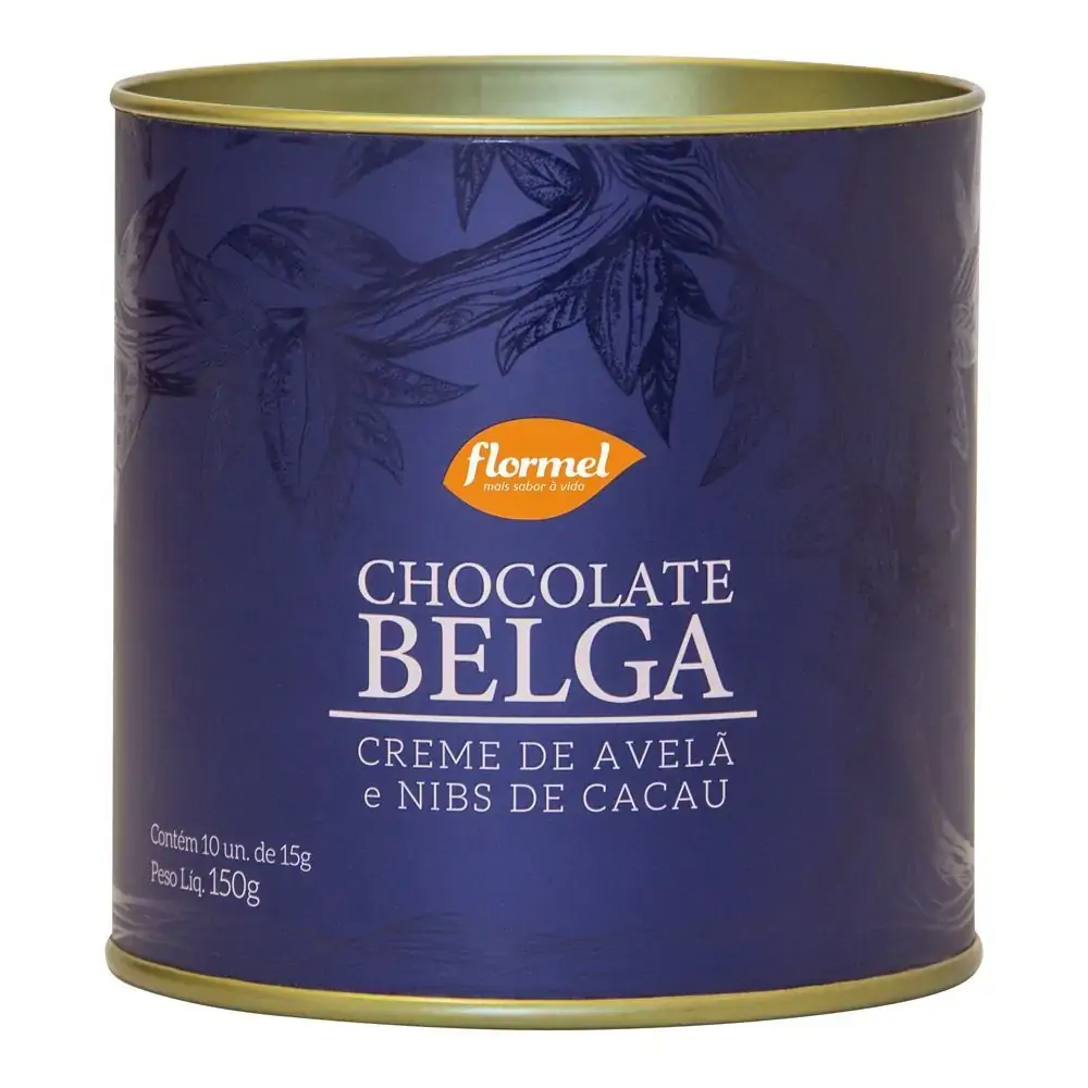 Bombom Choc Belga Avela Nibs Flor Mel Lt 150gr