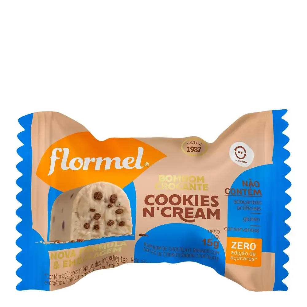 Chocolate Bombom Flormel Cookies N´ Cream 15g