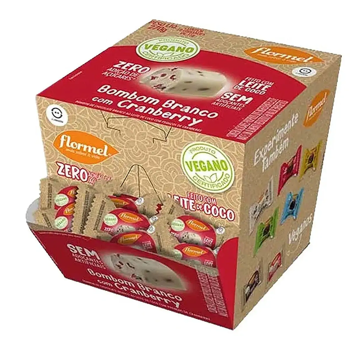 Bombom Branco com Cranberry FLORMEL 15g