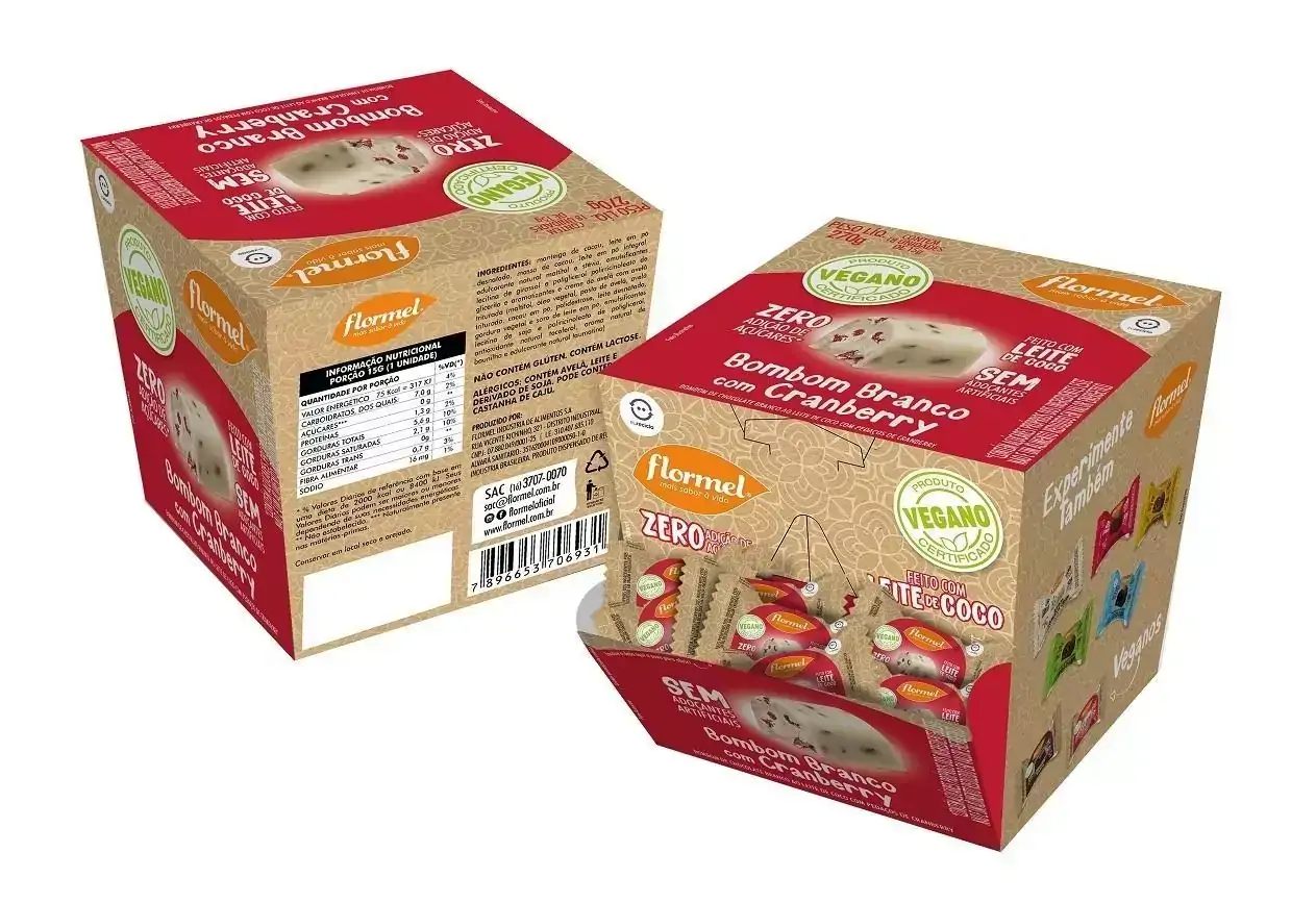 Bombom branco com cranberry Flormel
