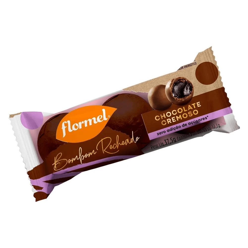 Bombom Chocolate Cremoso Flormel Caixa 375g 10 Unidades