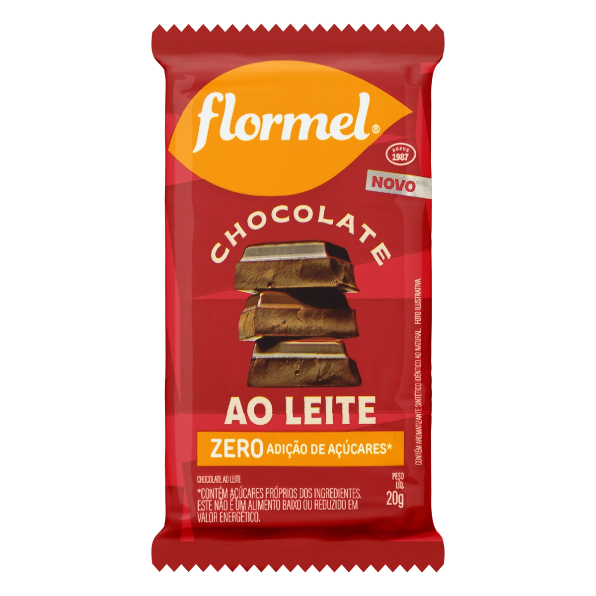 Chocolate Ao Leite Flormel Pacote 20g