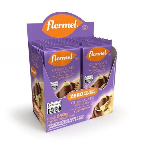 Chocolate Mesclado Flormel Clássicos Caixa 240g 12 Unidades