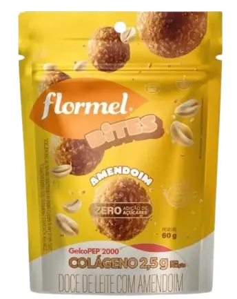Doce De Leite Com Amendoim Flormel Bites Pouch 60g