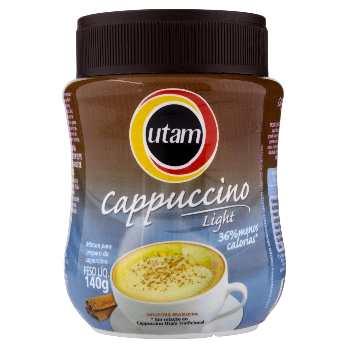 Cappuccino Solúvel Light Utam Pote 140g